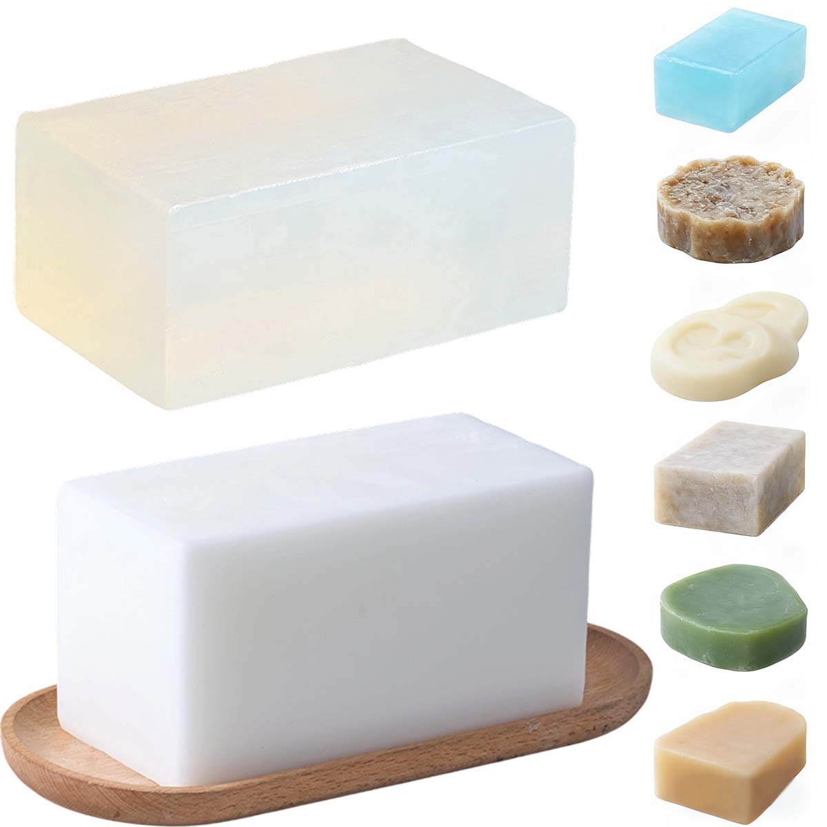 Soap Making Foam - قاعدة صابون بيضاء شفافة 1000 جرام،
