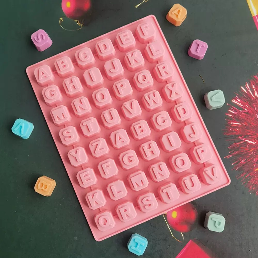 Soap Mold Silicone Loaf - 48 حرف الأبجدية Enghish رسالة قالب