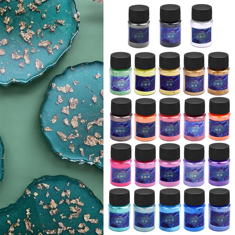 Mica Powder Colorant - 10 جرام/زجاجة بيرليسسينت مسحوق الراتنج الصباغ