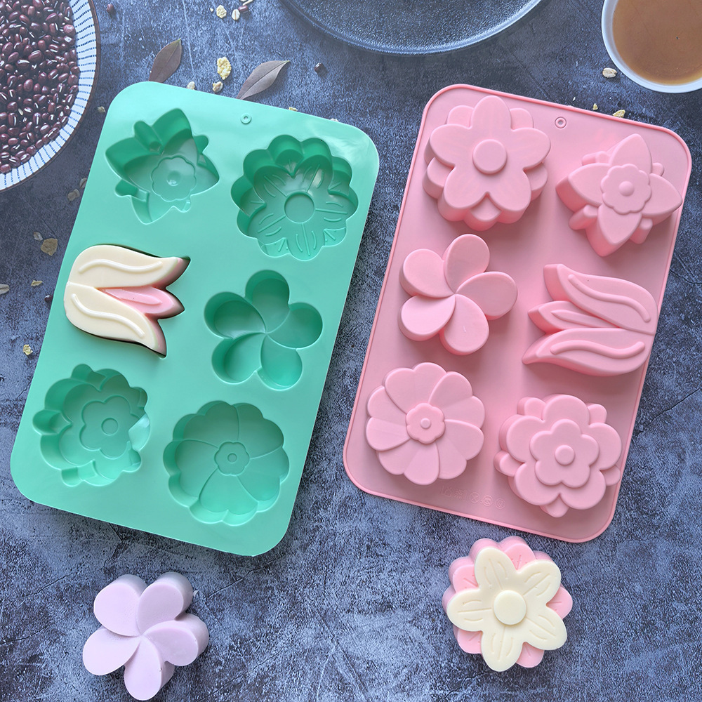 Soap Mold Silicone Loaf - قوالب سيليكون على شكل زهور متنوعة،