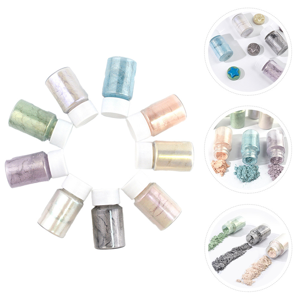 Mica Powder Colorant - مجموعة مكونة من 9 ألوان من