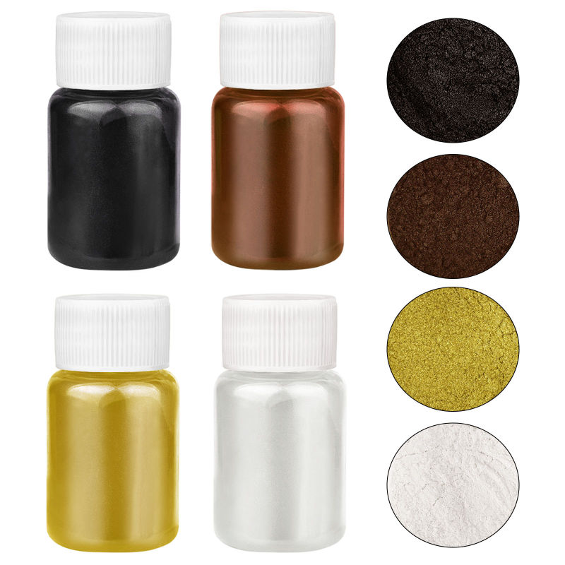 مجموعة من 4 ألوان من مسحوق الل - مراجعة Mica Powder Colorant وسعره
