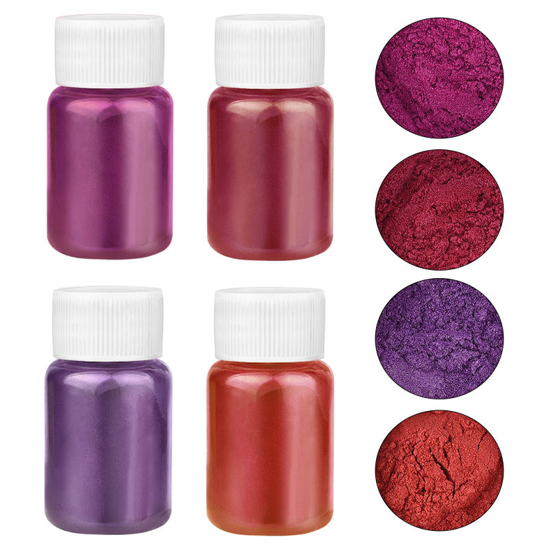 مجموعة من 4 ألوان من مسحوق الل - مراجعة Mica Powder Colorant وسعره