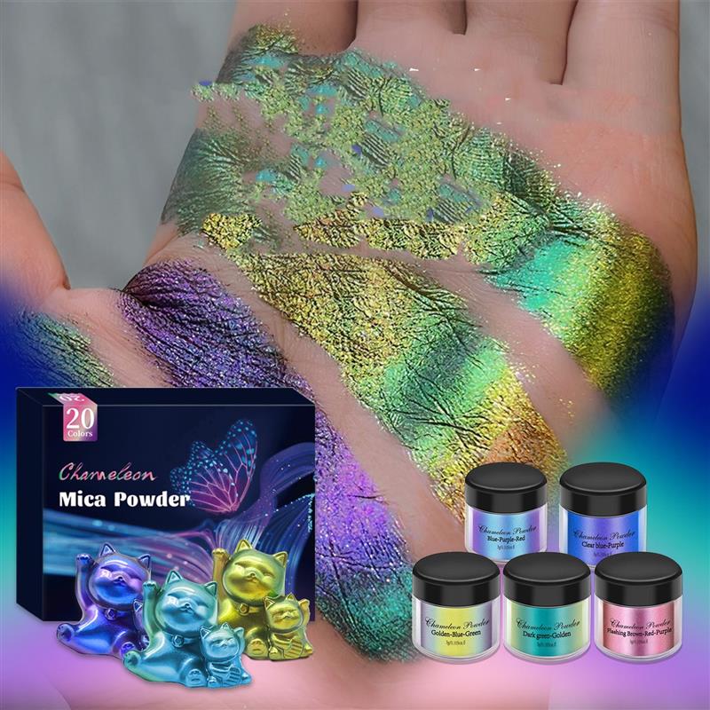 مسحوق الميكا الحرباء لفن الأظا - مراجعة Mica Powder Colorant وسعره