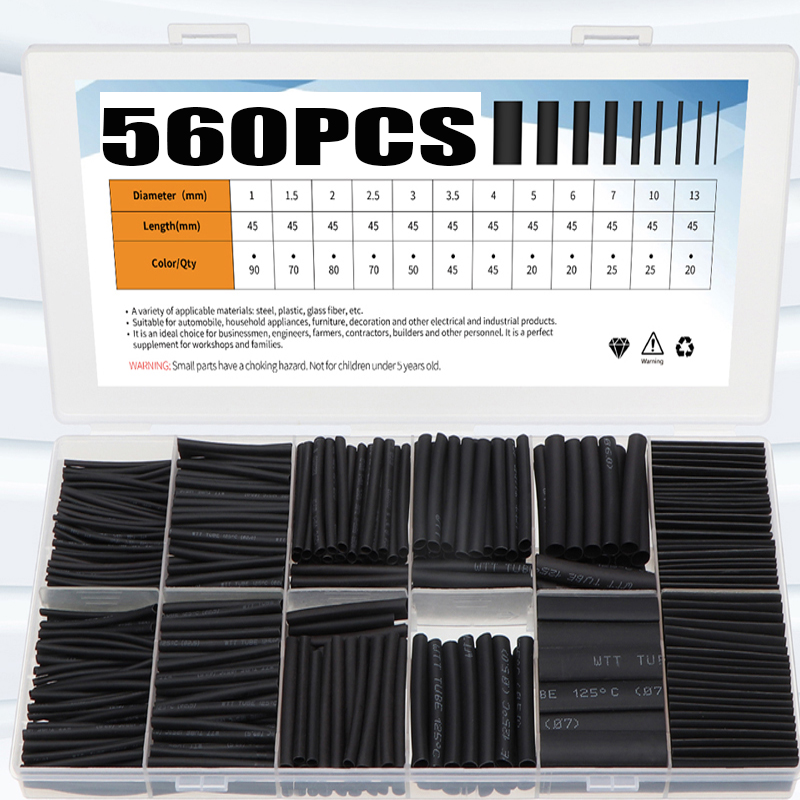 560 قطعة أنابيب الانكماش الحرا - مراجعة Shrink Wrap Pvc وسعره