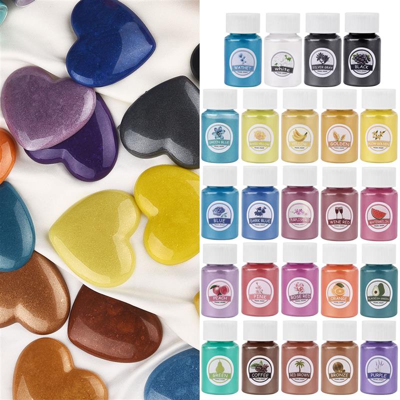 24 لون راتنجات الايبوكسي صبغ ا - مراجعة Mica Powder Colorant وسعره