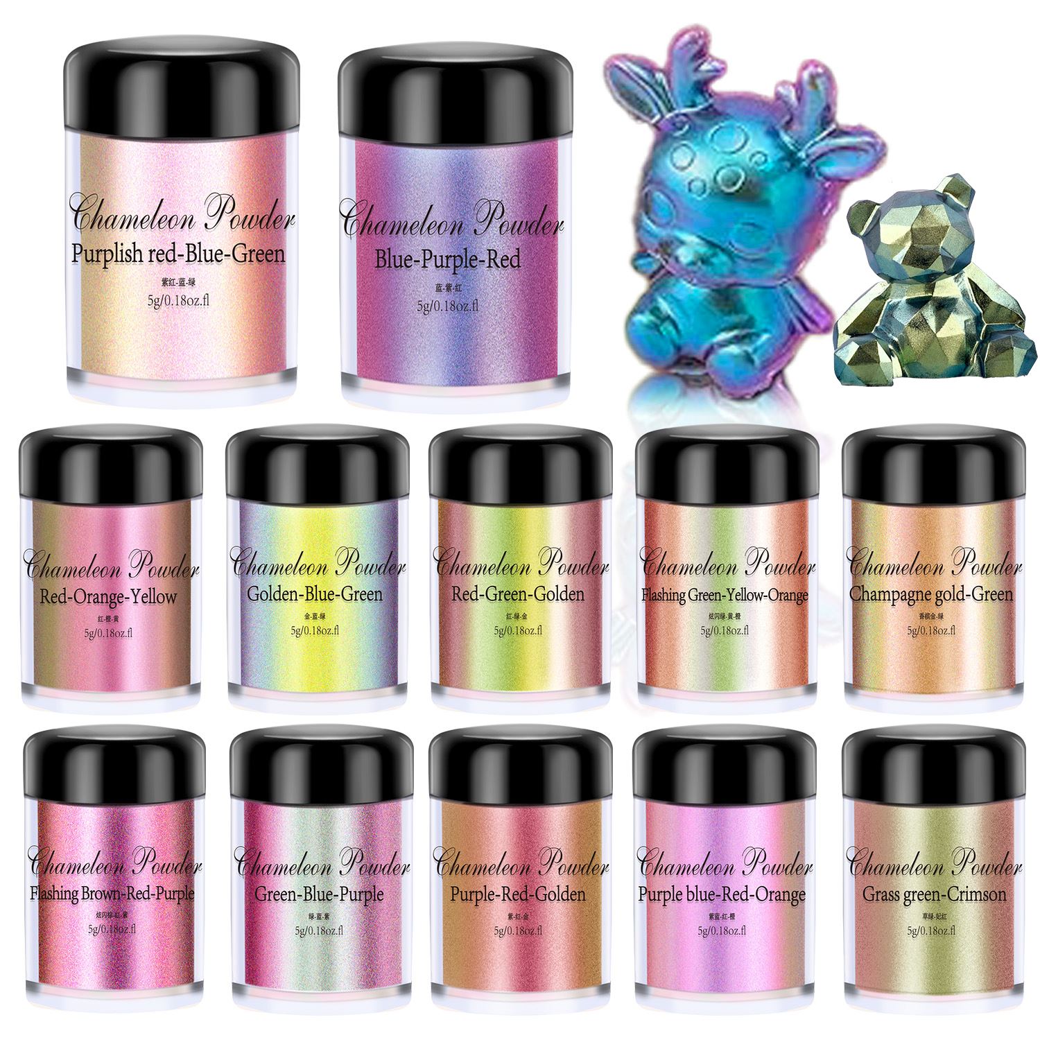 5 جرام الحرباء مسحوق مسمار تلط - مراجعة Mica Powder Colorant وسعره